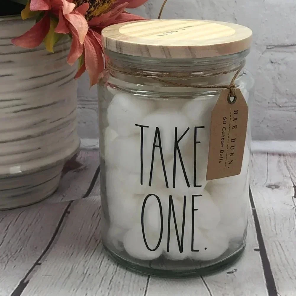 NWT Rae Dunn TAKE ONE Jar farmhouse organization cottage